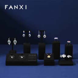 Oirlv Black Jewelry Display Set Shop Cabinet Display Props for Necklace Bust Watch Holder Ring Earrings Bangle Decoration Rack