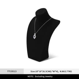 Oirlv Black Jewelry Display Set Shop Cabinet Display Props for Necklace Bust Watch Holder Ring Earrings Bangle Decoration Rack