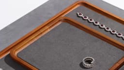 Oirlv Wooden Jewelry Tray SolidWood Ring Earring Necklace Bracelet Watch Jewelry Tray Organizer Stackable Jewelry Plate For Home