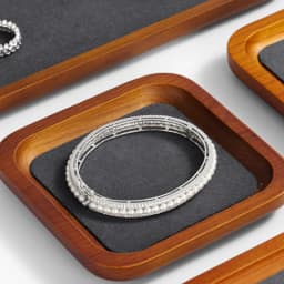 Oirlv Wooden Jewelry Tray SolidWood Ring Earring Necklace Bracelet Watch Jewelry Tray Organizer Stackable Jewelry Plate For Home