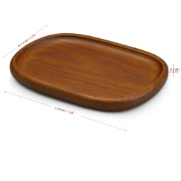 Oirlv Wooden Jewelry Tray SolidWood Ring Earring Necklace Bracelet Watch Jewelry Tray Organizer Stackable Jewelry Plate For Home