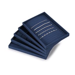 Oirlv Blue Velvet Jewelry Storage Display Set - Organize Necklaces, Earrings, Rings & Bracelets, Elegant & Practical for Jeweler