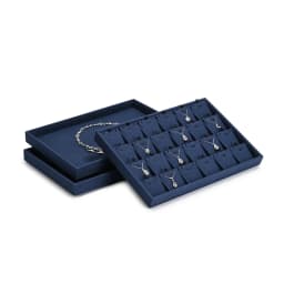 Oirlv Blue Velvet Jewelry Storage Display Set - Organize Necklaces, Earrings, Rings & Bracelets, Elegant & Practical for Jeweler