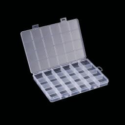 24 Grid With Slot Beaded Anti-string Grid Plastic Storage Box Jewelry Classification Parts Division Box Jewelry Box Organizer