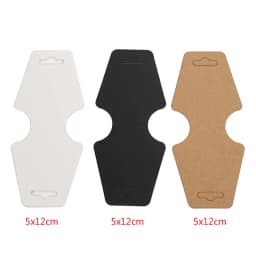 50pcs/lot 5x12cm Jewelry Display Card Price Tag Foldable Blank Kraft Paper Card Necklace Bracelet Headband Hairband Hanging Card