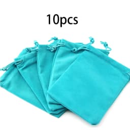 10pcs Fashion Storage Packaging Grey Blue Gift Jewelry Pouches Velvet Bag Pulling Drawstring Jewelry Packing Display