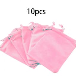 10pcs Fashion Storage Packaging Grey Blue Gift Jewelry Pouches Velvet Bag Pulling Drawstring Jewelry Packing Display