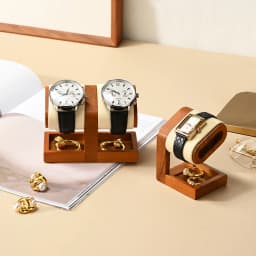 WoodTen Watch Holder Wooden Jewelry Organizer Display Stand For Bracelet Ring Earring Watch Display Solidwood Watch Storage Rack