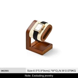 WoodTen Watch Holder Wooden Jewelry Organizer Display Stand For Bracelet Ring Earring Watch Display Solidwood Watch Storage Rack