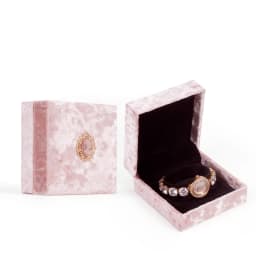 Retro Velvet Pink Jewelry Box Bracelets Necklaces Rings Earrings Jewelry Display Case Wedding Gifts Packaging Box for Women