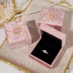 Retro Velvet Pink Jewelry Box Bracelets Necklaces Rings Earrings Jewelry Display Case Wedding Gifts Packaging Box for Women