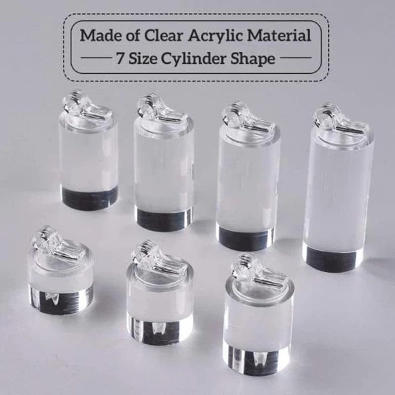 Clear Acrylic Crystal Ring Holder Jewelry Holder Display Finger Ring Stand Single Ring Display Support Holder Decorative