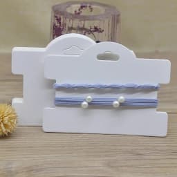 Zerong 50pcs Blank Paper Hair Clip Display Cards 10.5*7.7cm Kraft /White/ Black Jewelry Hair Accessories Package Paper Card