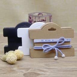 Zerong 50pcs Blank Paper Hair Clip Display Cards 10.5*7.7cm Kraft /White/ Black Jewelry Hair Accessories Package Paper Card