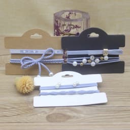Zerong 50pcs Blank Paper Hair Clip Display Cards 10.5*7.7cm Kraft /White/ Black Jewelry Hair Accessories Package Paper Card