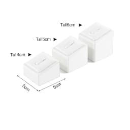 White Leather Ring Earrings Holder Jewelry Store Counter Display Showcase Pendant Necklace Chain Presenting Bust Stand Organizer