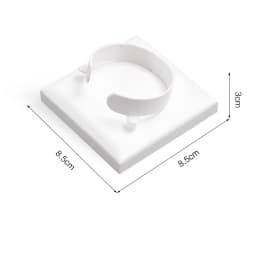 White Leather Ring Earrings Holder Jewelry Store Counter Display Showcase Pendant Necklace Chain Presenting Bust Stand Organizer