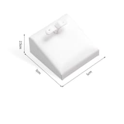 White Leather Ring Earrings Holder Jewelry Store Counter Display Showcase Pendant Necklace Chain Presenting Bust Stand Organizer