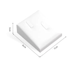 White Leather Ring Earrings Holder Jewelry Store Counter Display Showcase Pendant Necklace Chain Presenting Bust Stand Organizer