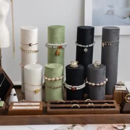 Velvet Bracelet Display Holder Bangle Watch Necklace Showcase Organizer Counter Display Rack for Retail Boutique Exhibition