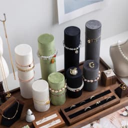Velvet Bracelet Display Holder Bangle Watch Necklace Showcase Organizer Counter Display Rack for Retail Boutique Exhibition