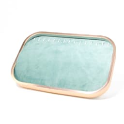 Metal Jewelry Exhibitor Tray Green Velvet Jewelry Display Rack Counter Display Library Jewelry Exhibitors Storage Of Jewelry