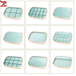 Metal Jewelry Exhibitor Tray Green Velvet Jewelry Display Rack Counter Display Library Jewelry Exhibitors Storage Of Jewelry