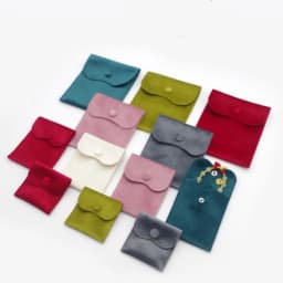 Microfiber Velvet Jewelry Bag  Pouch Earrings Necklace Bracelet Storage Bag Christmas Wedding Gift Packaging Bags for Women