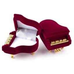 1 Piece Velvet Piano Jewelry Box Unique Wedding Ring Box Gift Box Holder Jewellry Wrap for Earrings Necklace Bracelet Display