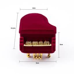 1 Piece Velvet Piano Jewelry Box Unique Wedding Ring Box Gift Box Holder Jewellry Wrap for Earrings Necklace Bracelet Display