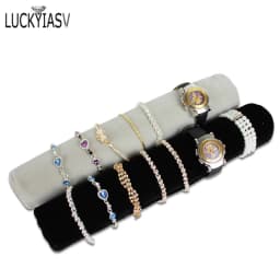 Leather/Velvet Portable Jewelry Storage Bag Jewelry Travel Roll Bag Watch Bracelet Organizer Display Box