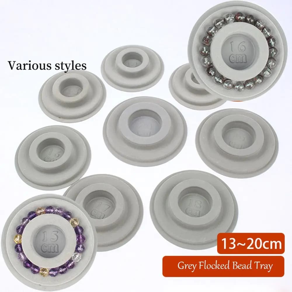 Gray Flocked Bead Board For DIY Bracelet Necklace Beading Jewelry Making Organizer Tray Measuring Tool Accessories Design Craft