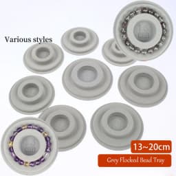 Gray Flocked Bead Board For DIY Bracelet Necklace Beading Jewelry Making Organizer Tray Measuring Tool Accessories Design Craft