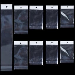 50-100pcs/lot Transparent Self Adhesive Packaging Bag Plastic Hanging Opp Pouches Seal Gift Bags for Jewelry Display Supplies