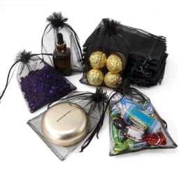100-1000Pcs/lot Black Organza Gift Bags Jewelry Bags Drawstring Package Bags Christmas Wedding Packaging Gift Bags&small Pouches
