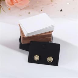 50pcs/lot 6x9cm Earrings Necklaces Display Cards for Jewelry Boxed and Packaging Cardboard Hang Tag Card Ear Studs Paper Card