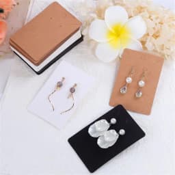 50pcs/lot 6x9cm Earrings Necklaces Display Cards for Jewelry Boxed and Packaging Cardboard Hang Tag Card Ear Studs Paper Card