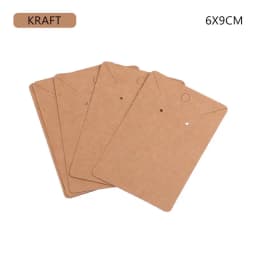 50pcs/lot 6x9cm Earrings Necklaces Display Cards for Jewelry Boxed and Packaging Cardboard Hang Tag Card Ear Studs Paper Card