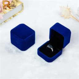 Wholesale High Quality Velvet Jewelry Display Box Earrings Ring Boxes Foldable Case For Wedding Ring Packaging Gift Box