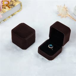 Wholesale High Quality Velvet Jewelry Display Box Earrings Ring Boxes Foldable Case For Wedding Ring Packaging Gift Box