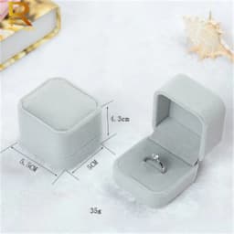 Wholesale High Quality Velvet Jewelry Display Box Earrings Ring Boxes Foldable Case For Wedding Ring Packaging Gift Box