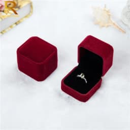 Wholesale High Quality Velvet Jewelry Display Box Earrings Ring Boxes Foldable Case For Wedding Ring Packaging Gift Box