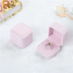 Wholesale High Quality Velvet Jewelry Display Box Earrings Ring Boxes Foldable Case For Wedding Ring Packaging Gift Box