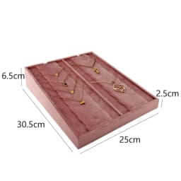 Pink Velvet Jewelry Display Stand Counter Window Necklace Earring Organizer Props Set Business Exhibition Showacase Rack