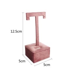 Pink Velvet Jewelry Display Stand Counter Window Necklace Earring Organizer Props Set Business Exhibition Showacase Rack