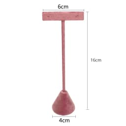 Pink Velvet Jewelry Display Stand Counter Window Necklace Earring Organizer Props Set Business Exhibition Showacase Rack