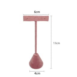 Pink Velvet Jewelry Display Stand Counter Window Necklace Earring Organizer Props Set Business Exhibition Showacase Rack