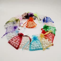 1000pcs 5x7 7x9 9x12 10x15 Small Organza Gift Bag For Jewelry Packaging Display Christmas Wedding Jewelry Storage Drawstring Bag