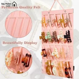 Hair Claw Clips Organizer Hanging Wall Hair Claws Holder Organizers For Women Girls Hairpins Display Accessories Storage Bag