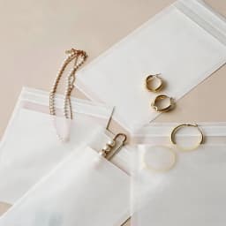 50pcs Self Adhesive Paper Bags Photocard Packaging Sleeves Semi-transparent Jewelry Storage Pouches for Rings Earrings Bracelets